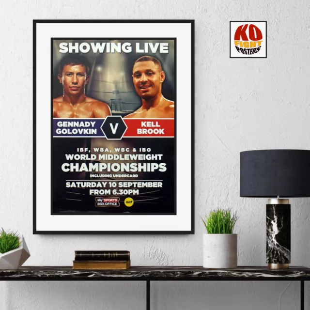 GENNADY GOLOVKIN vs. KELL BROOK : Original SKY CCTV Boxing Fight Poster 30D 2