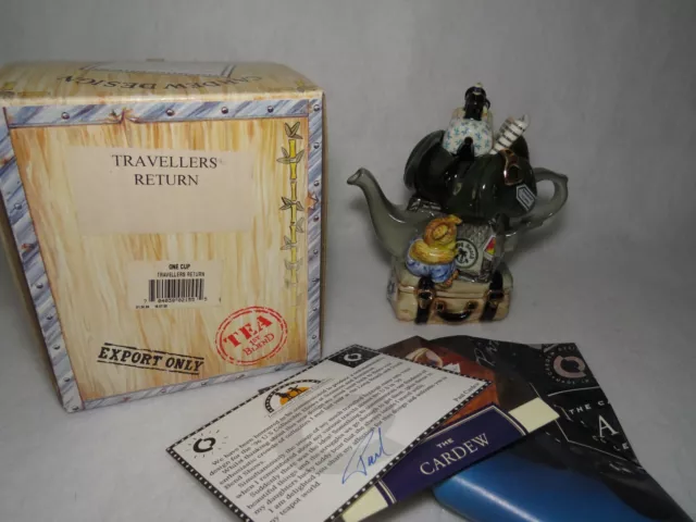 Travellers Return Cardew Design Ltd Ed One Cup Teapot Ltd Ed #1005 Signed - NIB