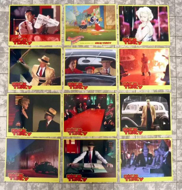 DICK TRACY Beatty Pacino Madonna SET of 12 US-Mini Lobby Cards 8x10inch ´90