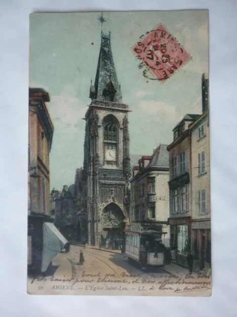 Carte Postale /  Amiens  L Eglise Saint Leu   //   ... Tramway