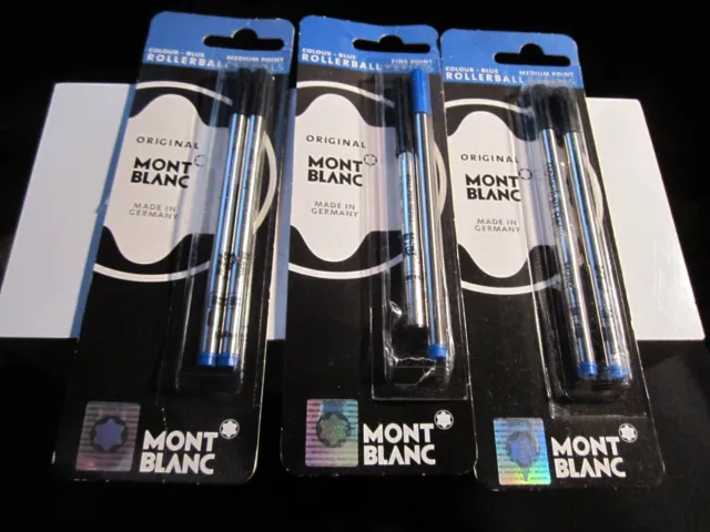 Lot Of Montblanc Rollerball Refills  Blue - New In The Package - Bba-46