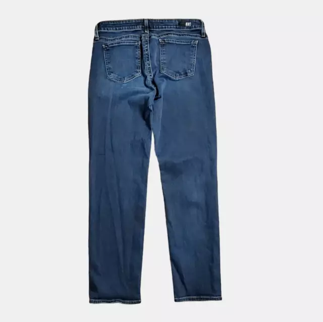Kut from the Kloth Stevie Straight Jeans Womens Blue Dark Wash Denim Size 12S 2