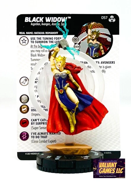 Marvel Heroclix Black Widow #057 w/ Card Avengers War of the Realms Set