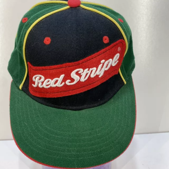 red stripe beer hat vintage fitted - H1