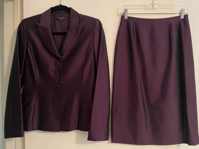 Tahari Grape / Bordeaux Skirt Suit Size 4