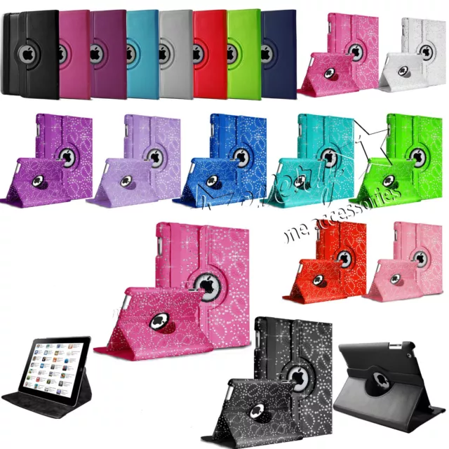 Leather 360 Degree Rotating Smart Stand Case Cover For APPLE iPad Mini 2 3 4 Air