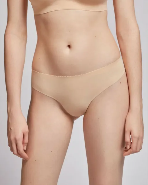 Brasiliana tanga Donna Taglio Laser Senza Cuciture Gisela 0210 Beige Nudo