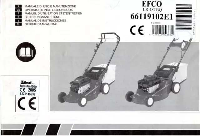 EFCO LR48TBQ SELF Propelled Mower Complete Axle And Transmission