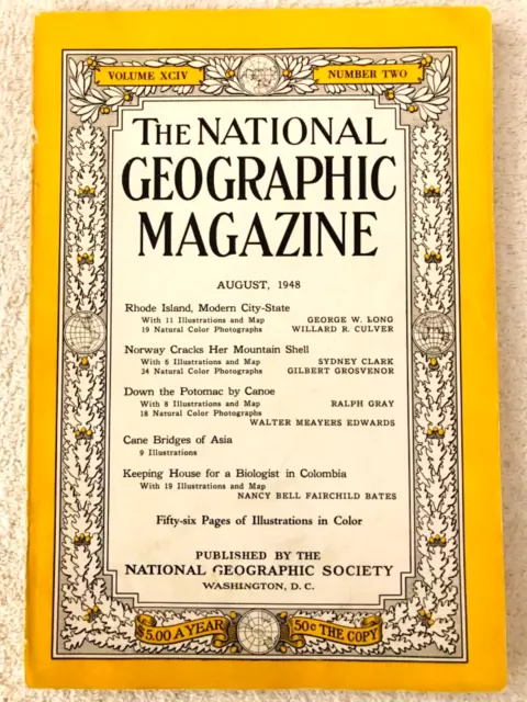 National Geographic September 1948 National Gallery Mid Smithsonian Institution