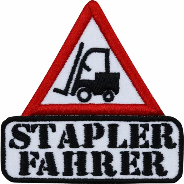 Aufnäher: STAPLERFAHRER Aufbügler/Patch/Bügelbild/Flicken/Sticker zum Aufbügeln