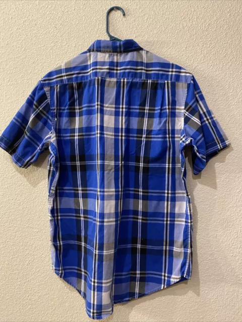 POLO RALPH LAUREN Men’s Shirt Royal Blue Plaid Short Sleeve Size M $25. ...