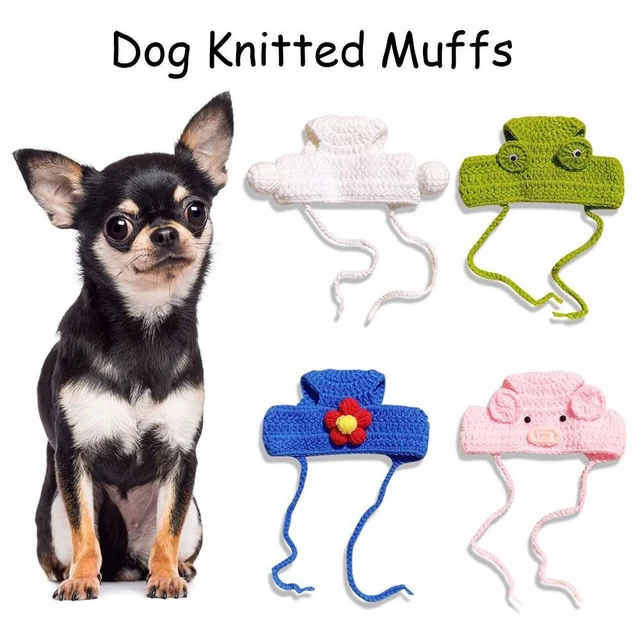oreilles pour animaux de compagnie Chien Tricoté Muffs Chaudes cache-oreilles