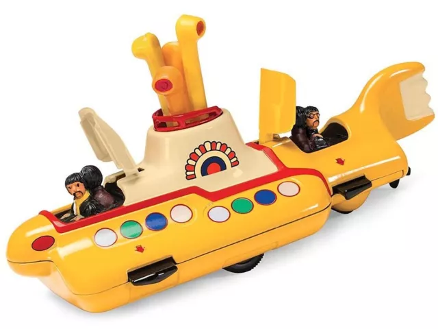 "The Beatles" Yellow Submarine with Sitting Band Member Figures Diecast Model by 2