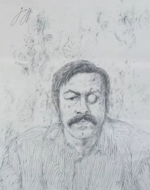 Günter GRASS  " SELBST " große Offsetlithografie 99,5 x 64,5 cm handsigniert !! 2