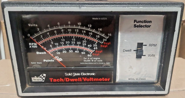 VINTAGE SEARS SOLID State Electronic Tach Dwell Voltmeter Model 161. ...