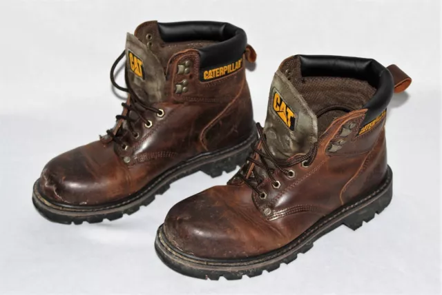 CATERPILLER (CAT) Second Shift Work Boots Men's Sz 10.5 Brown Soft Toe P72593