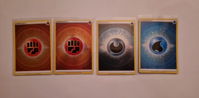 Pokemon Crown Zenith water reverse Holo Energy 4x Energy cards