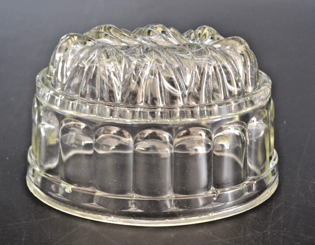 Stampo gelatina vetro pressato antico stampo Blancmange grande capacità 1 pinta