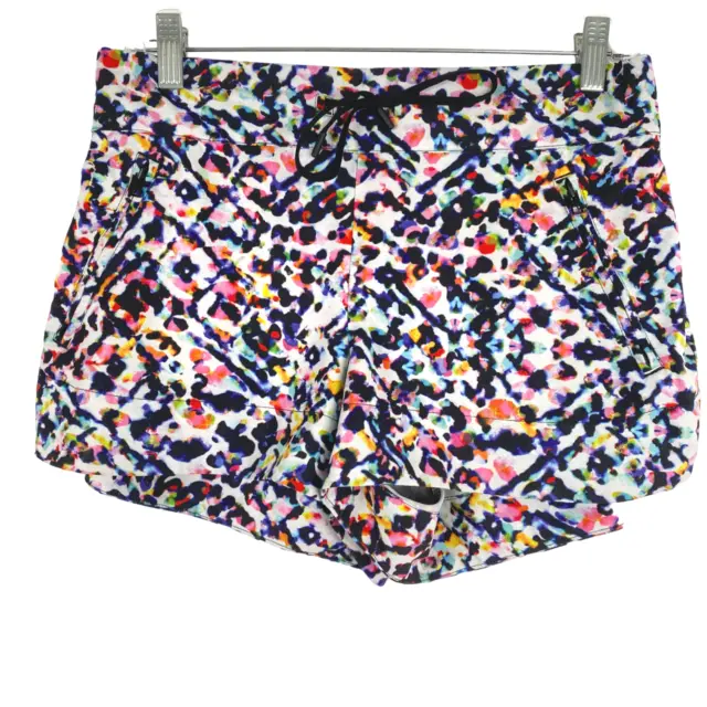 Athleta Shorts Abstract Print Multicolored Polyester Spandex Women's Size 6