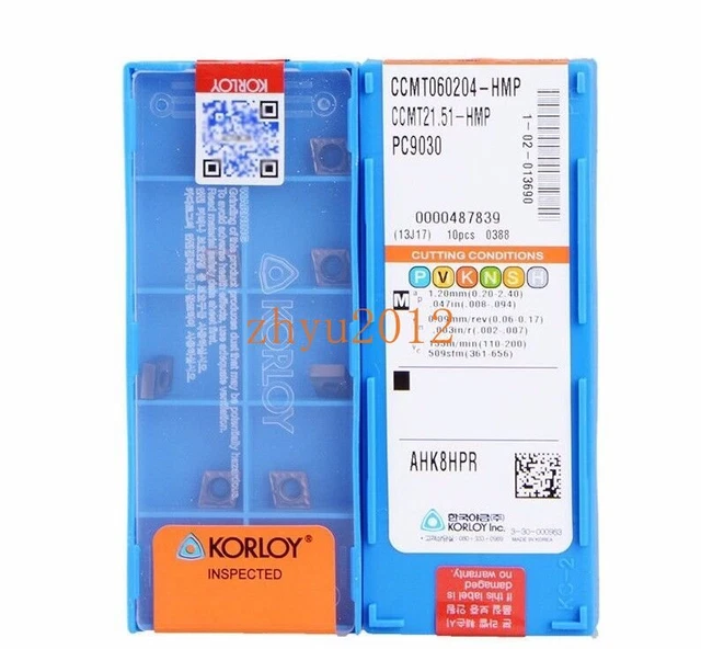 10pcs/box NEW Korloy CCMT060204-HMP PC9030 CCMT21.51-HMP CNC