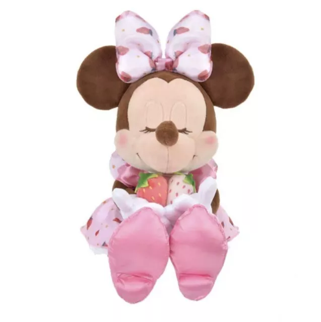 DISNEY AUTHENTIC 2024 Strawberry Minnie Mouse Plush Disneyland NEW 38.