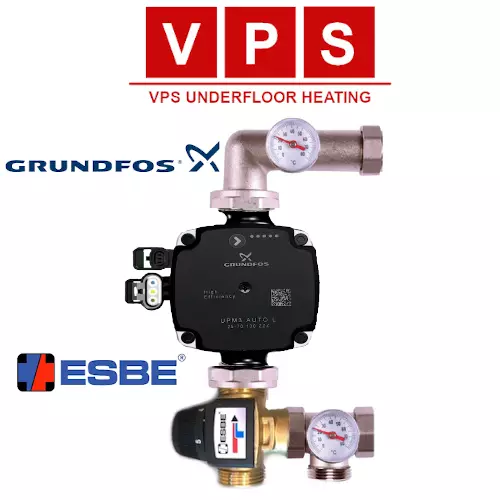 Grundfos & ESBE Underfloor Heating Manifold Control Pack Blending Valve A Rated