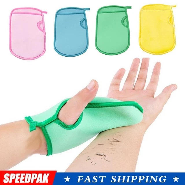 1X Exfoliante Cara de Seda Mitt Guante Lavado Exfoliante Cuerpo de Baño 2022 Ducha E2Q2