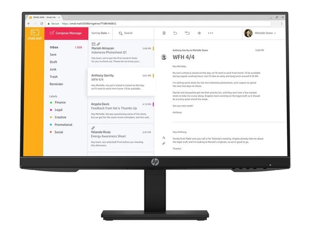 "HP P24h G4 LED Monitor Full HD 1080p 24"