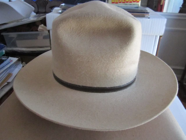 Churchill Ltd. Beaver Felt Hat 7 1/2 (Nieman-Marcus) Feather Western Vintage Churchill ltd. weekend western - Gem main image 3