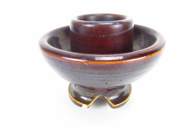 Locke Brown Porcelain Insulator 4" x 5"