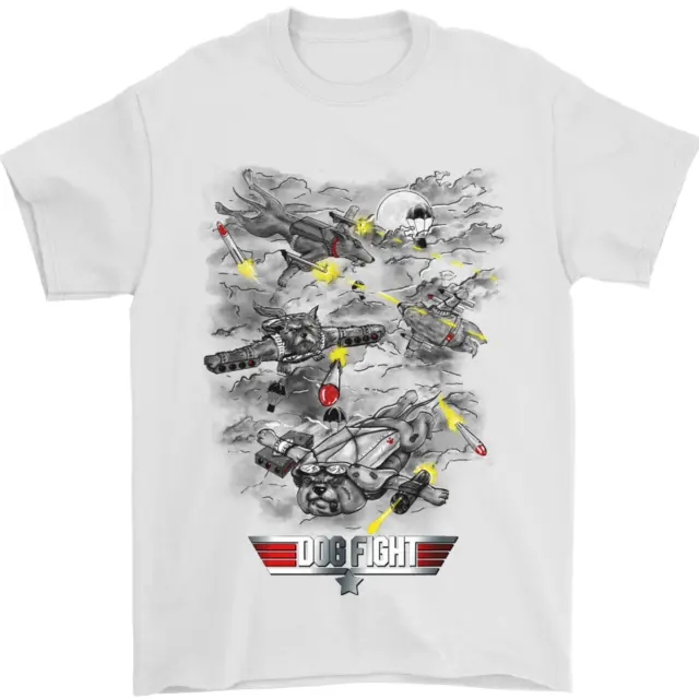 T-shirt da uomo Dog Fight Parody Airforce RAF divertente 100% cotone