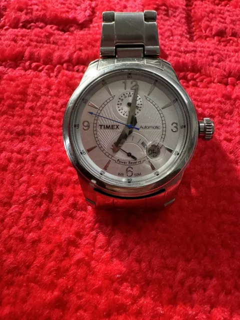 Men’s Timex Stainless Steel Automatic Power Reserve Wrist Watch