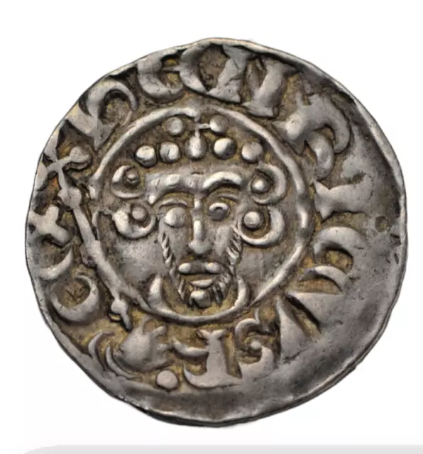 John, silver short cross penny, 1205-10 AD, class Vb2, Richard B on London