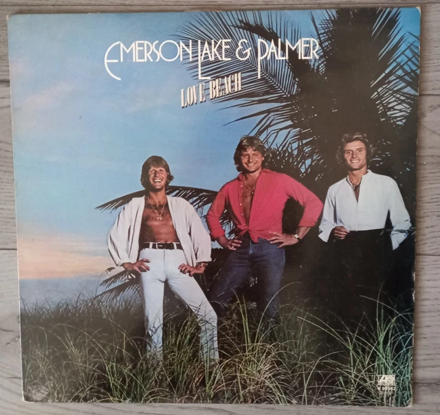 EMERSON LAKE & Palmer Love Beach Vynyl Album LP Atlantic Records 1978