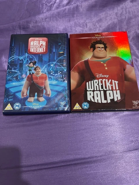 Wreck It Ralph Raph RALPH BREAKS THE Internet & Wreck-It Ralph 2 Film DVD Bundle Good £9.73 ...