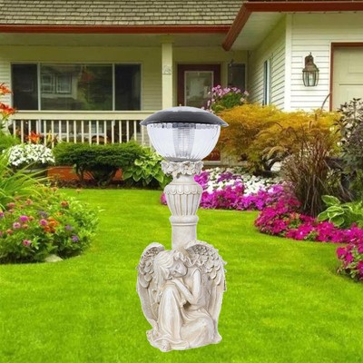 AJA Sculpture de Jardin Ange Statue Figurine Balcon Décorative Antique Gardien 