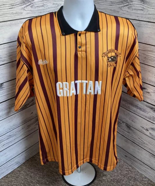Vintage Bradford City Home Shirt Jersey Top 1990-91 Size Medium (38-40” Chest)