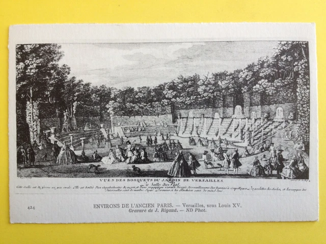 cpa engraving paper Vergé approx. de l'OLD PARIS BOSQUETS du GARDEN de VERSAILLES