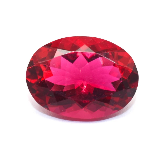 Lab Ruby Oval Faceted 5X3 MM To 15X12 MM Calibrated Loose Gemstone For Jewelry