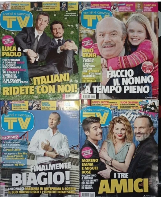 TV SORRISI CANZONI 10 12 13 14 2014 Emma Marrone Raffaella Carra Vasco