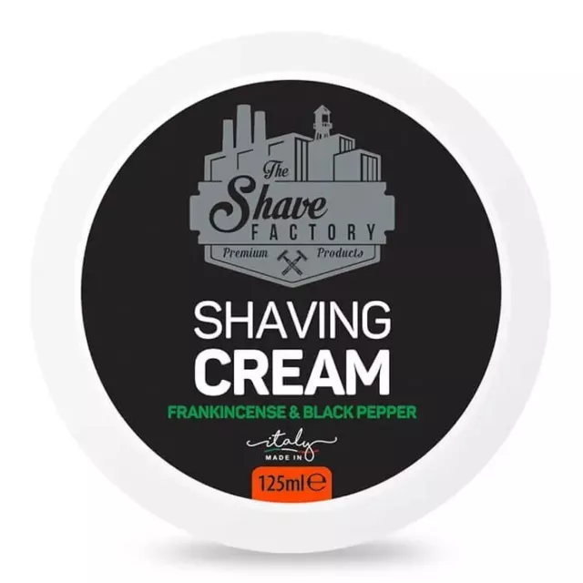 Rasiercreme Weihrauch & Schwarzer Pfeffer Kokosnussöl Seife SHAVE FACTORY ITALY