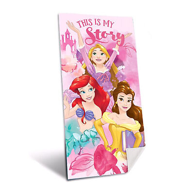 ER4257/2 140X70 TELO MARE PRINCIPESSE AURORA ARIEL RAPUNZEL DISNEY ASCIUGAMANO IN COTONE CM 