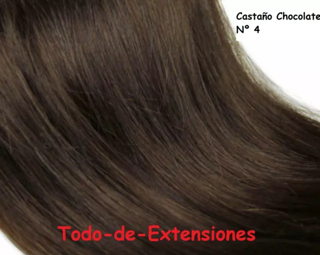Extensiones De Cabello Cosido, Pelo Natural, Remy, 100 Gr, Castaño Chocolate  4