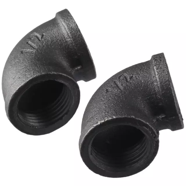 10 Pcs Black Pipe Joint 1/2" Malleable Steel Pipe Fittings  Pipe Connection