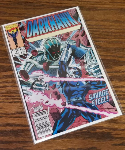 1991 MARVEL - DARKHAWK # 4 - 1st Full Appearance of SAVAGE STEEL - NEWSSTAND