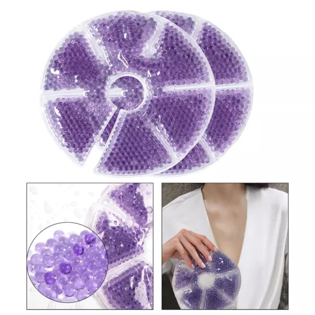 2 x Nursing Gel Pads for Nursing Mother, Breast Ice Packs, Hot and Cold Gel Bead