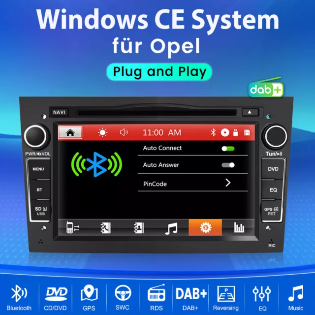 DAB+ Autoradio Stereo Per OPEL Antara Astra Combo GPS Navi DVD Player RDS BT 2