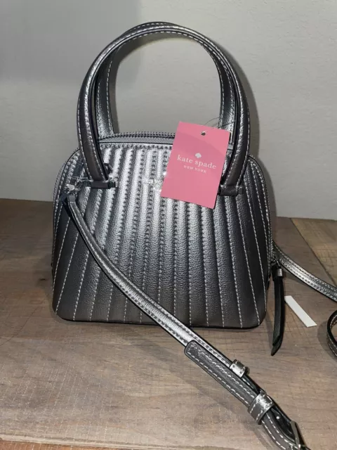 NEW! Kate Spade Patterson Drive Quilted MINI Dome Satchel,Purse Bag Black  $299 
