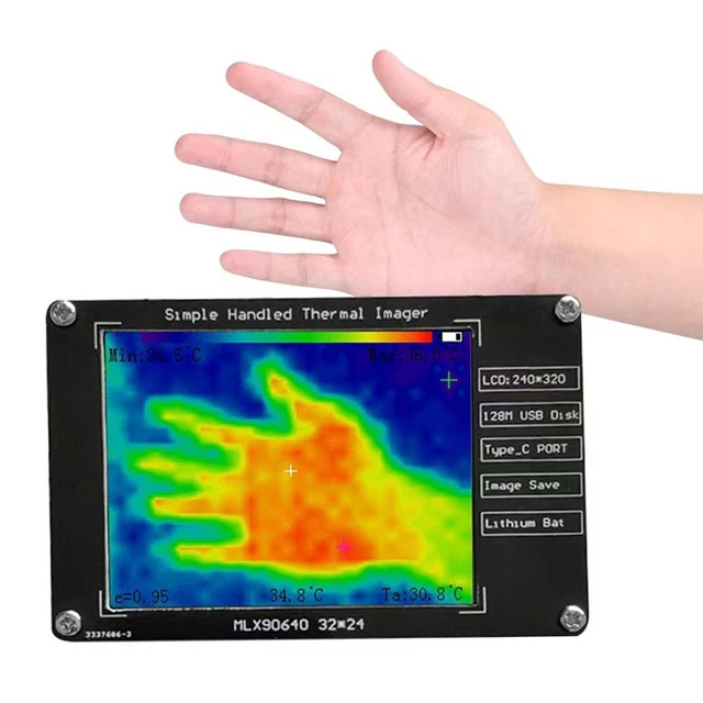 Mini termocamera portatile con risoluzione 320x240 IR 2 8 pollici schermo TFT