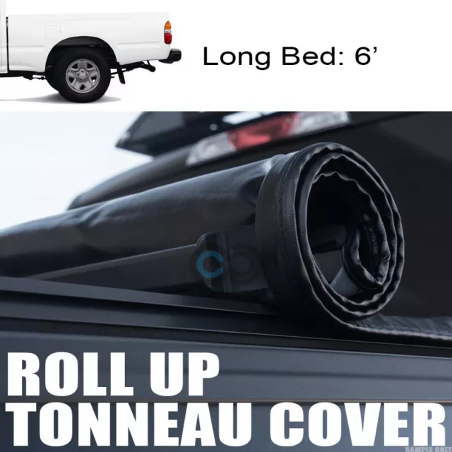 Fits 95-04 Toyota Tacoma 89-94 Pickup Truck 6 Ft Bed Roll-Up Soft Tonneau Cover